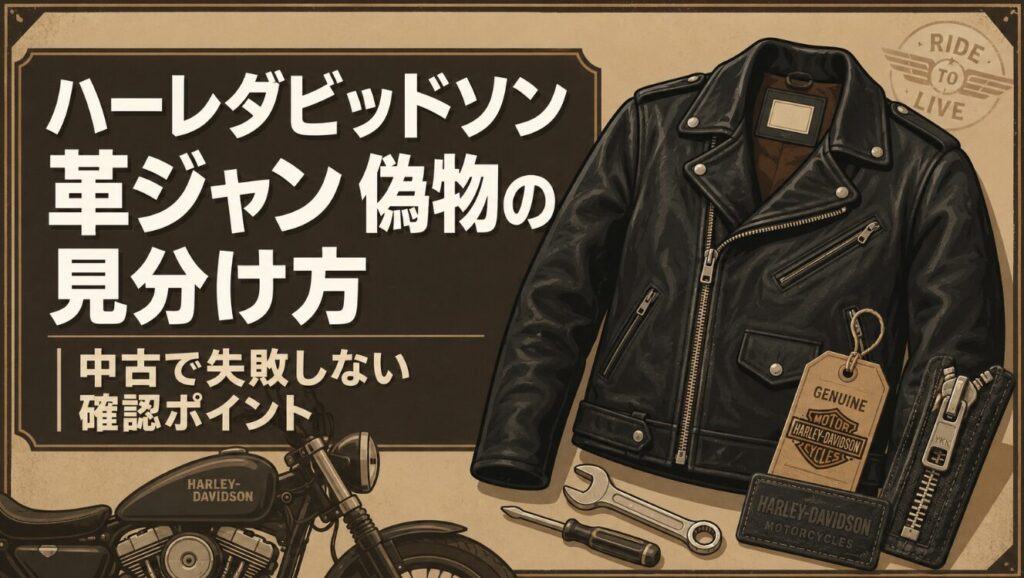 ハーレダビッドソンの革ジャン偽物の見分け方｜中古で失敗しない確認ポイント