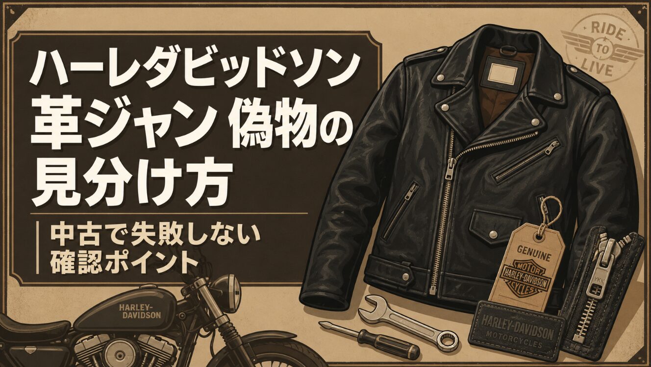 ハーレダビッドソンの革ジャン偽物の見分け方｜中古で失敗しない確認ポイント