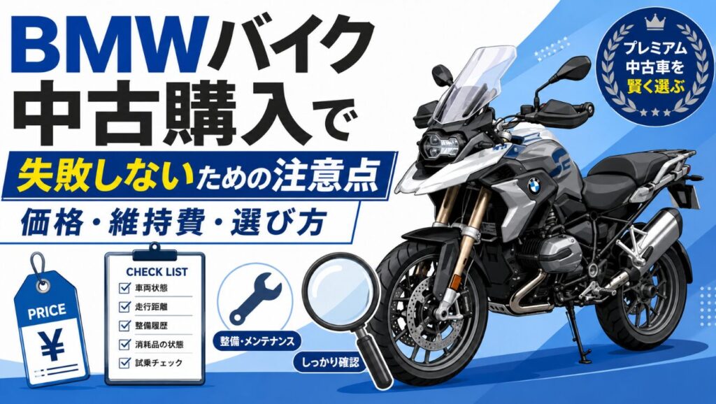 BMWバイク中古購入で失敗しないための注意点｜価格・維持費・選び方