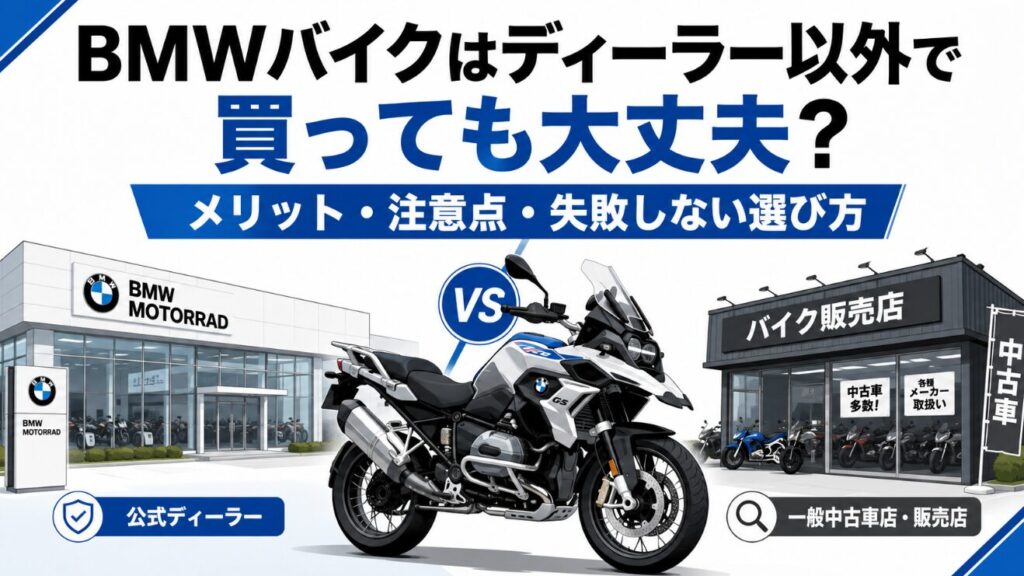 BMWバイクをディーラー以外で購入するなら？中古購入で後悔しない確認ポイント