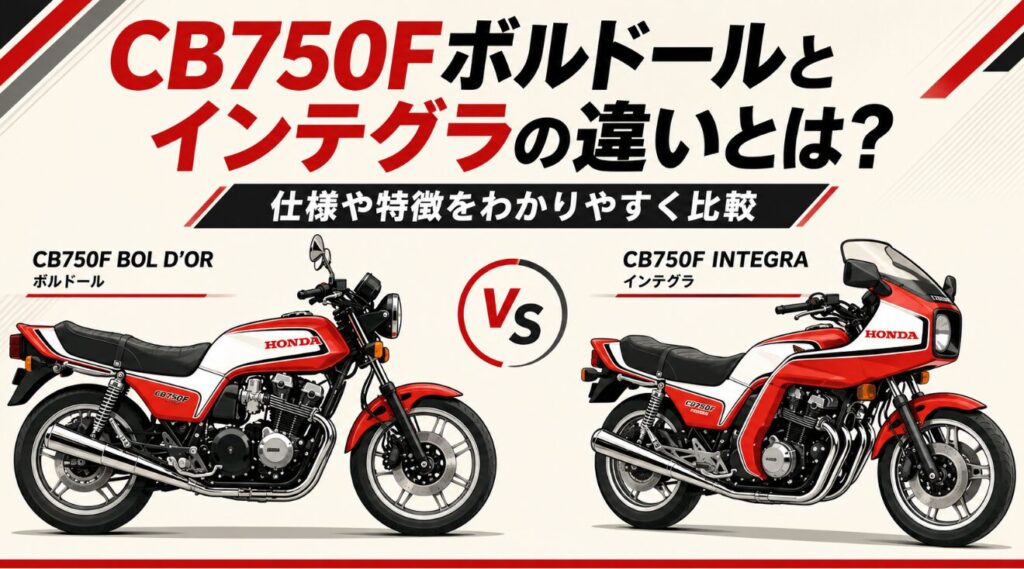 CB750Fボルドールとインテグラの違いとは?仕様や特徴をわかりやすく比較