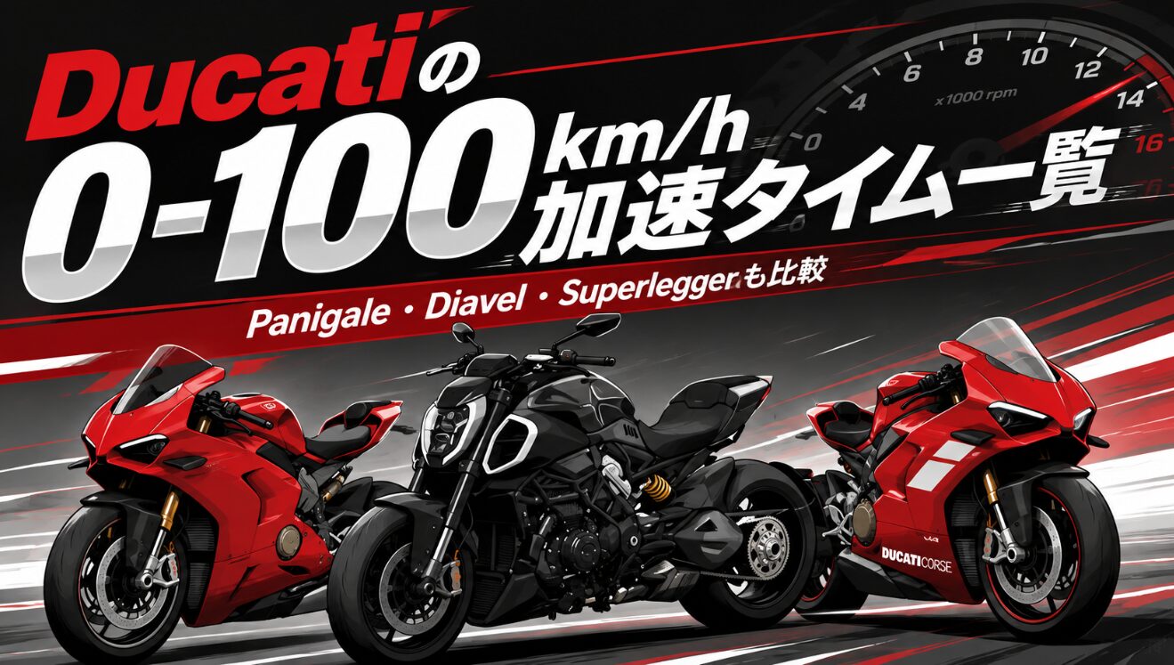 Ducatiの0-100km/h加速タイム一覧｜Panigale・Diavel・Superleggeraも比較