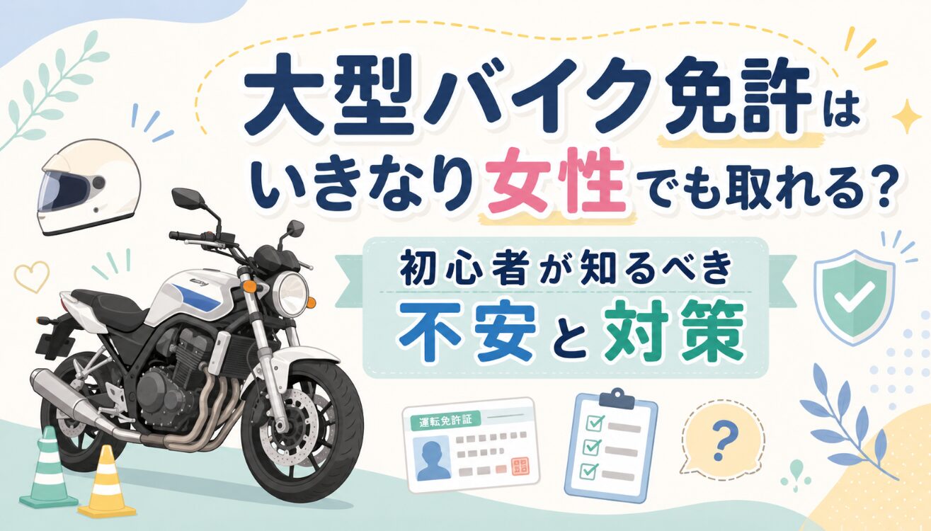 大型バイク免許はいきなり女性でも取れる？初心者が知るべき不安と対策