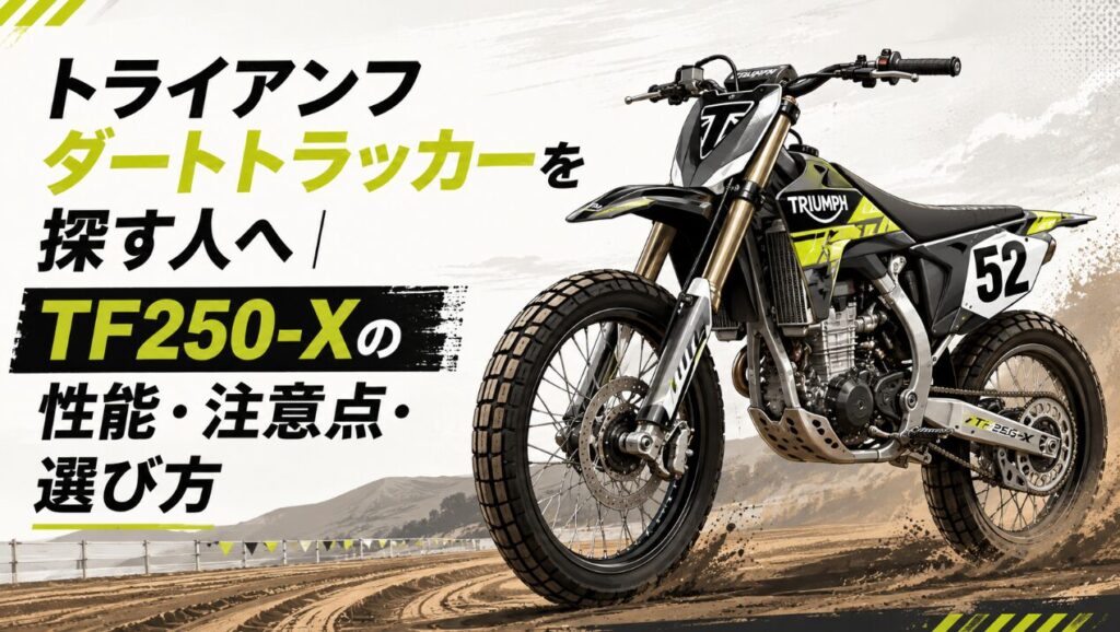 トライアンフのダートトラッカー徹底解剖 - 新型TF250-Xでオフロードを極める