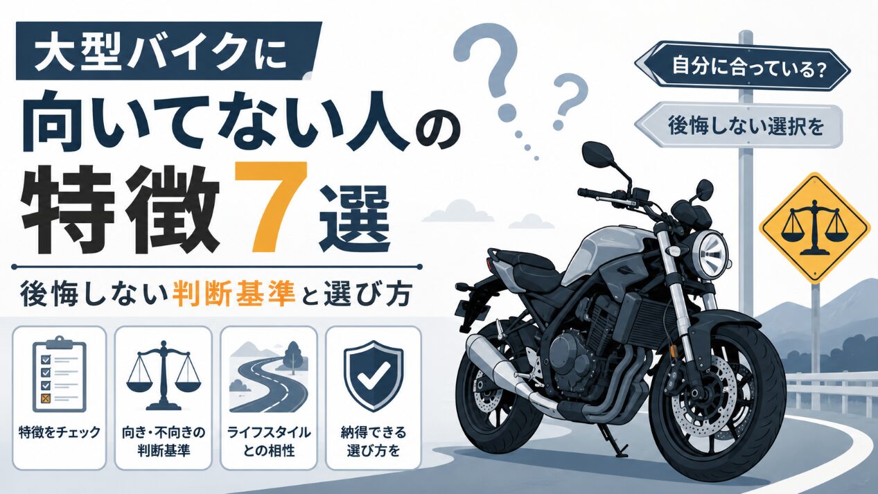 大型バイクに向いてない人の特徴7選｜後悔しない判断基準と選び方
