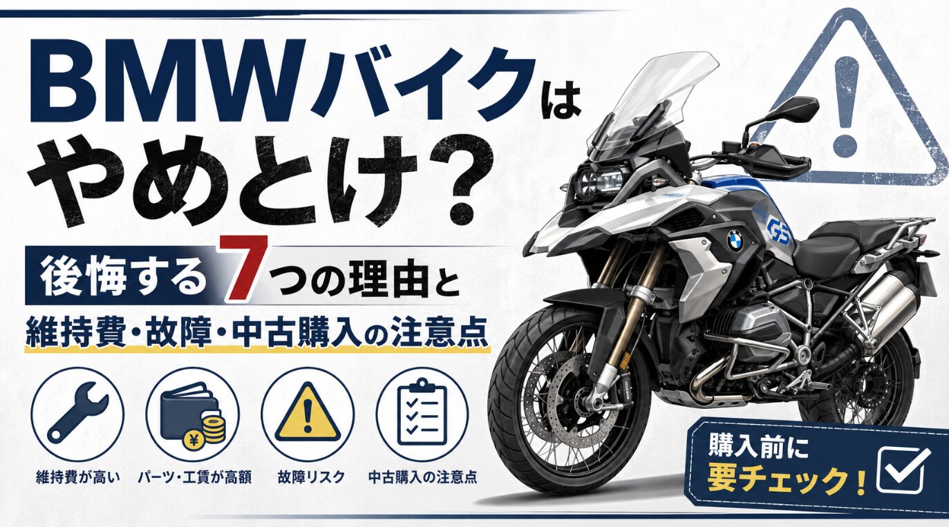 BMWバイクはやめとけ？後悔する7つの理由と維持費・故障・中古購入の注意点