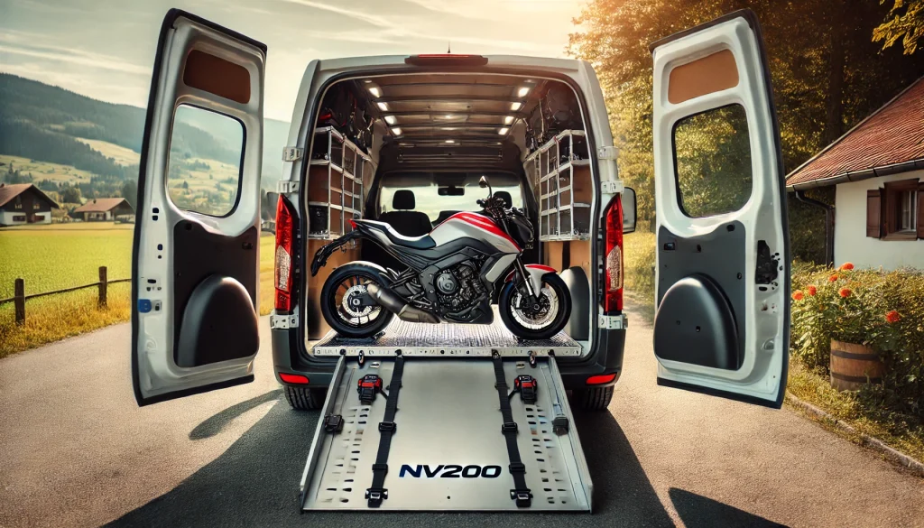 nv200でのトランポは大型バイクも余裕?