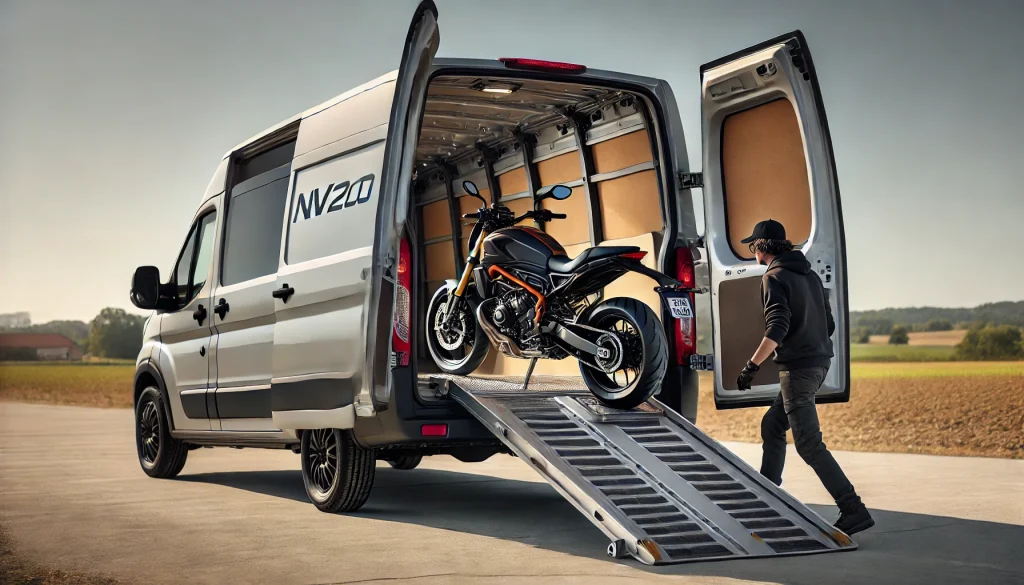 nv200でのトランポは大型バイクも余裕?