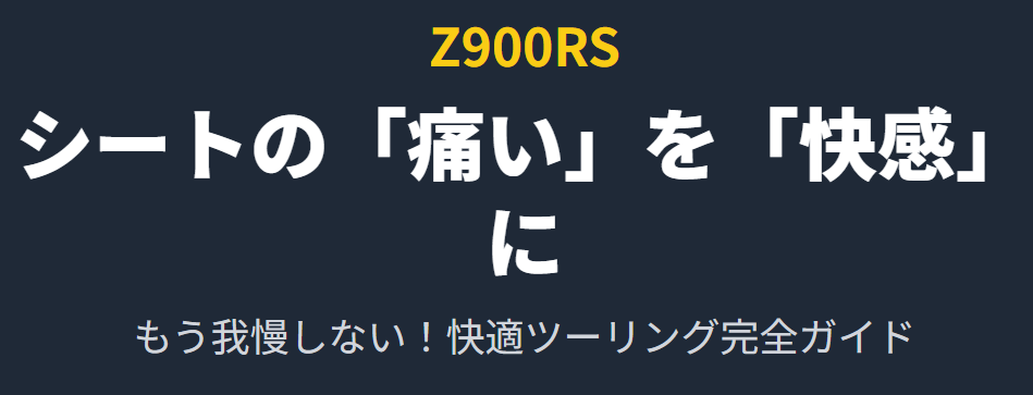 Z900RSシートの痛い問題を解決する痛くない方法