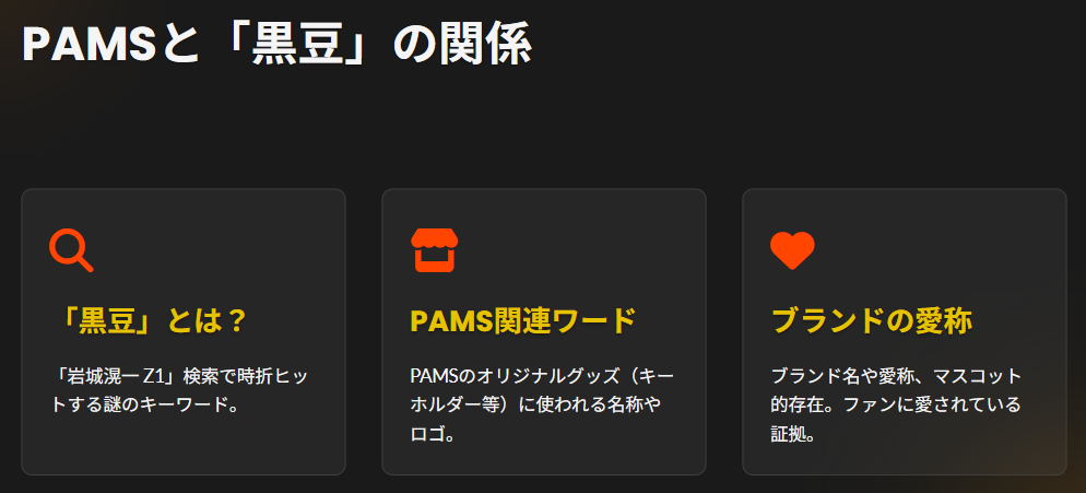 PAMSと「黒豆」の関係