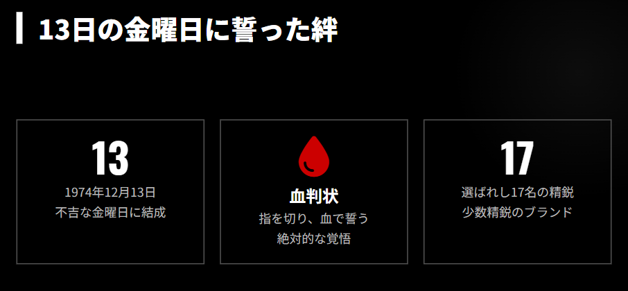 クールス 13日の金曜日に血判状で誓ったチームの強い絆