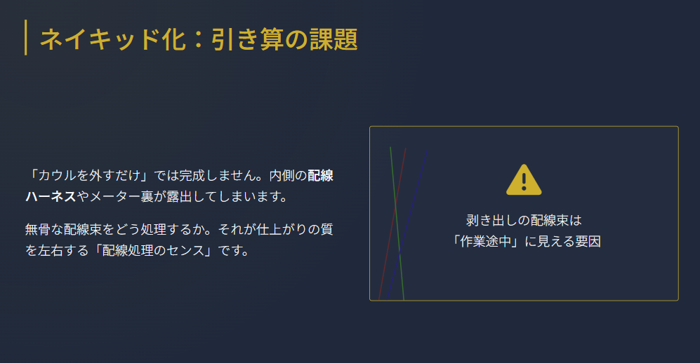 Z900RSカフェ　カウルレスとネイキッド化の課題
